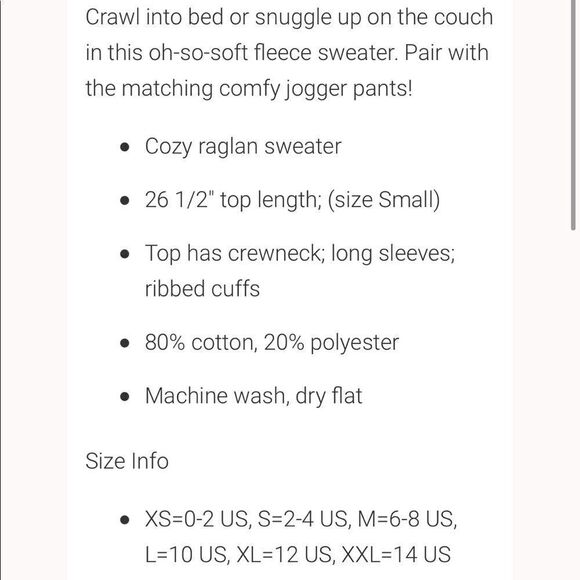 Papinelle so soft fleecy pj sweater and jogger - Picture 6 of 7